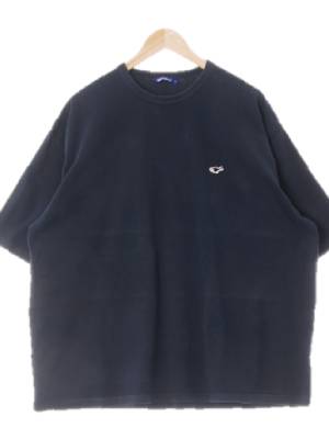 neithers 네이비 면 패치로고워싱박시반팔티