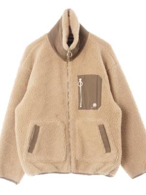 underyouth clothing co 베이지카키 투톤하이넥뽀글이점퍼