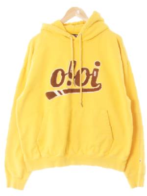oioi 옐로우 면 빅부클컬러로고루즈핏후드티
