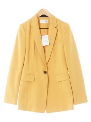 mixxo 머스터드 패디드원버튼롱블레이저