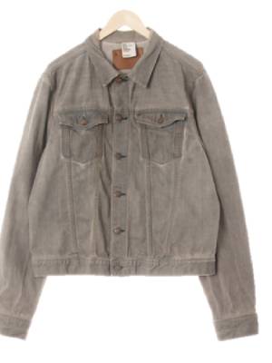 h&m 빈티지딥그레이 면 더티워싱청자켓