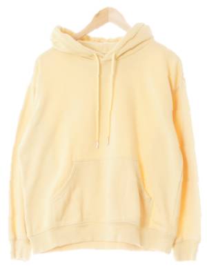 h&m 파스텔머스타드옐로우 면혼방 기모후드티