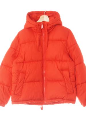 h&m 레드 하이넥후드숏패딩점퍼