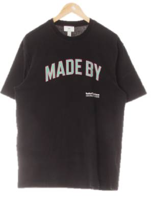 h&m 블랙 프린팅 면 MADEBY레터링반팔티