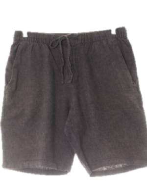 h&m 차콜 린넨혼방 워시드밴딩반바지