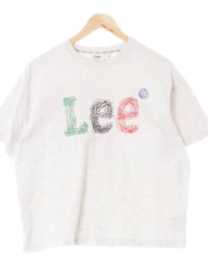 Lee 아이스멜란지그레이 면 빅스티치로고드롭숄더반팔티