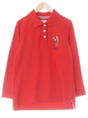 USpa 스칼렛레드 면 빅멀티로고7부카라티