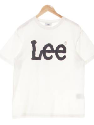 Lee 화이트 프린팅 면 센터빅로고반팔티