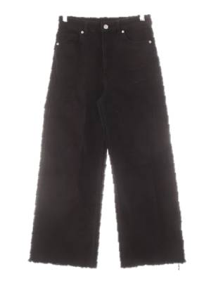 h&m 블랙 데님 하이라이즈플레어컷오프진