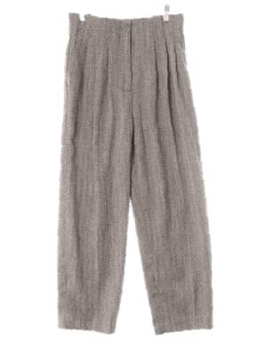 h&m 블랙 헤링본 비스코스혼방 쓰리턱하이웨스트슬랙스