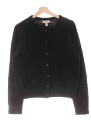 h&m 블랙 울혼방 라운드웜가디건