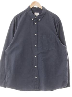 h&m 페일네이비 면 포켓베이직셔츠