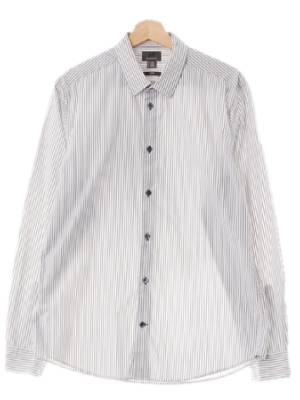 h&m 잉크네이비화이트 스트라이프 면 프리미엄코튼셔츠