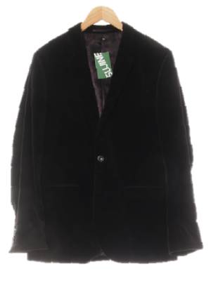 h&m 블랙 면 벨벳싱글버튼블레이저