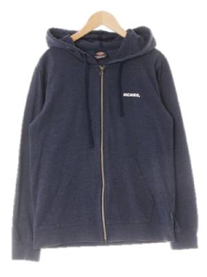 디키즈 멜란지네이비 프린팅 면혼방 라이트포켓후드집업