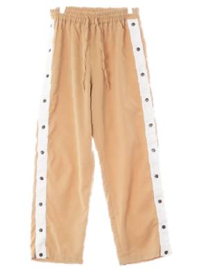 h&m 카멜 스냅버튼테이프팬츠