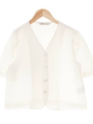 mixxo 아이보리 핀턱반소매재킷