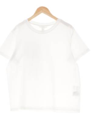 h&m 화이트 면 심플라운드반팔티