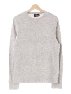 h&m 오트밀그레이 면혼방 레귤러핏맨투맨