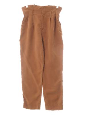h&m 레더브라운 비스코스혼방 하이투턱슬랙스