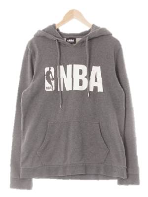 NBA 그레이 면혼방 로고루즈핏후드티