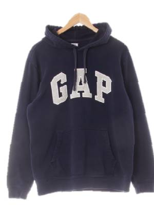 gap 네이비 면혼방 패치레터링후드티