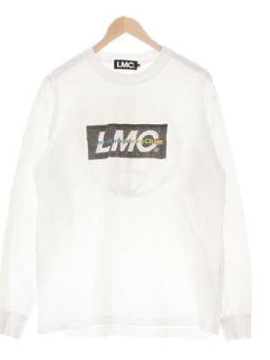 lmc 화이트 프린팅 면 중앙멀티로고긴팔티