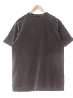 shaka wear 그레이 면 워싱크루넥반팔티셔츠