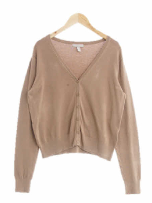 h&m 브라운 브이넥긴팔가디건