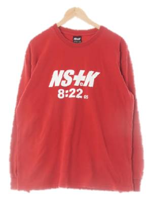 NS+K 브릭레드 면 루즈핏긴팔티