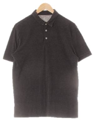 h&m 블랙다크멜란지그레이 스트라이프 면혼방 폴로반팔티
