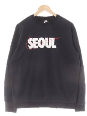 나이키 더스티블랙 면혼방 서울빅로고기모맨투맨