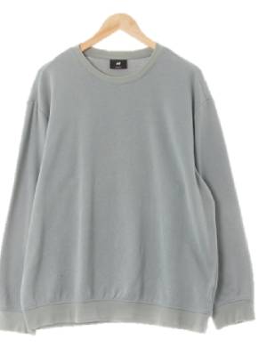 h&m 데저트세이지민트 면혼방 심플스웨트셔츠