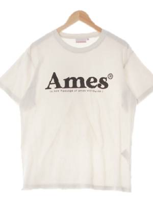 ames 화이트 면 빅로고반팔티