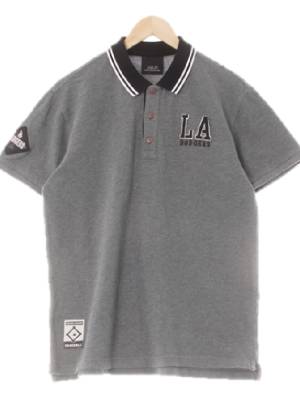 MLB 차콜 면 LA다저스카라배색반팔티