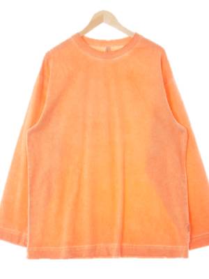 official garment 오렌지 면 애시드워싱박시티셔츠