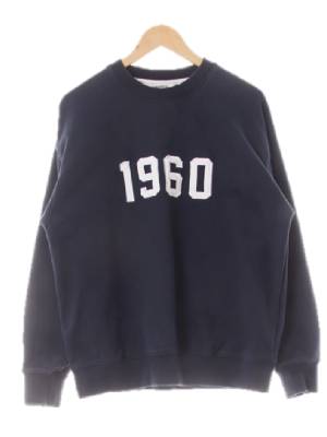 유니폼브릿지 네이비 면 1960패치스웨트셔츠