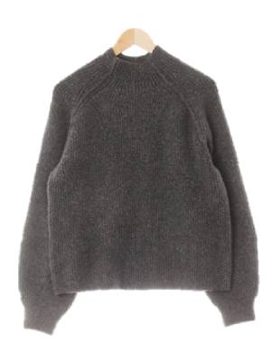 h&m 다크그레이 울혼방 모크넥골지보카시스웨터