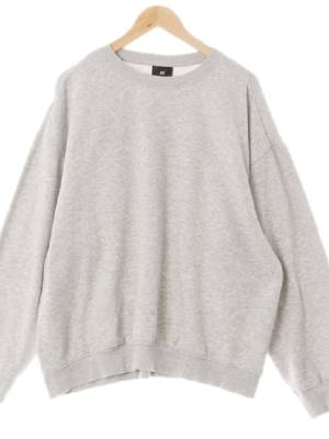 h&m 멜란지그레이 면혼방 베이직웜맨투맨