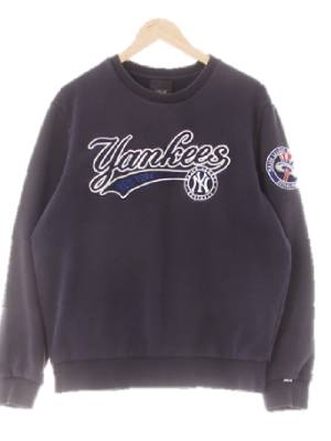 MLB 네이비 면혼방 뉴욕양키즈빅패치맨투맨