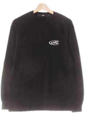 lmc 블랙 면 로고심플긴팔티