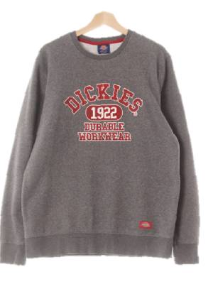 디키즈 다크멜란지그레이 프린팅 면혼방 1922빅로고맨투맨
