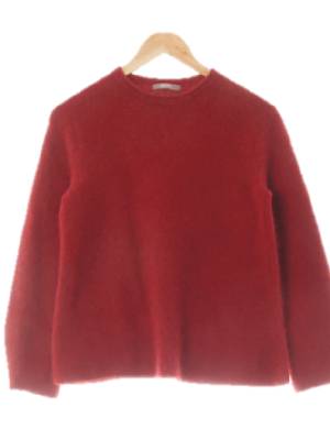 bcbg 다크레드 울혼방 돌돌이넥플레어소프트스웨터