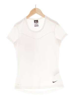 나이키프로 화이트 프린팅 드라이핏 슬림로고스포츠반팔티