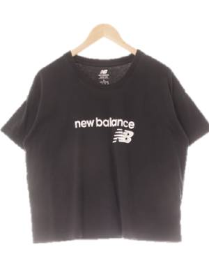 뉴발란스 블랙 프린팅 면혼방 볼드레터링루즈반팔티
