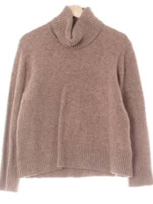 h&m 내추럴멜란지브라운 울 베이직터틀넥니트