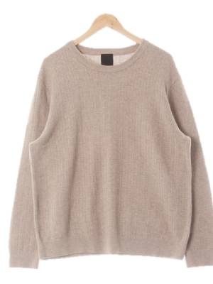 h&m 모카 면혼방 트윌라운드넥니트