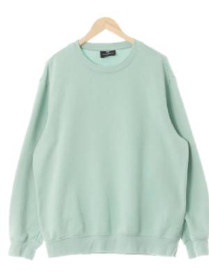 h&m 제이드그린 면혼방 크루넥스웨트셔츠