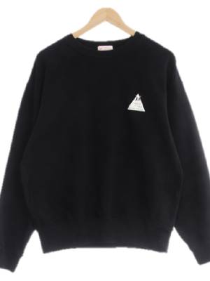 uniqueclothingwarehouse 블랙 면 트라이앵글레터링맨투맨