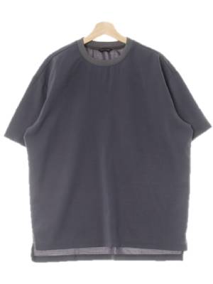 theknitcompany 다크그레이 오버사이즈저지슬릿반팔티